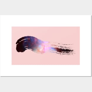 Paint brush stroke galaxy whoosh Posters and Art